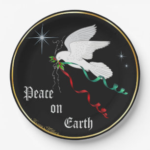 White Dove Paper Plates