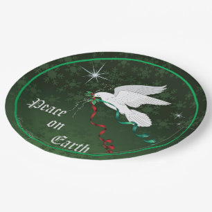 White Dove Paper Plates