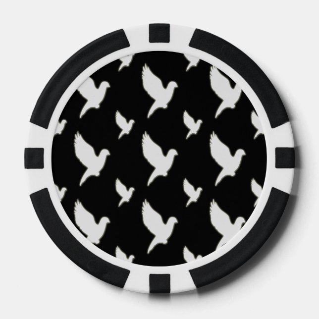 White Dove Poker Chips (Front)