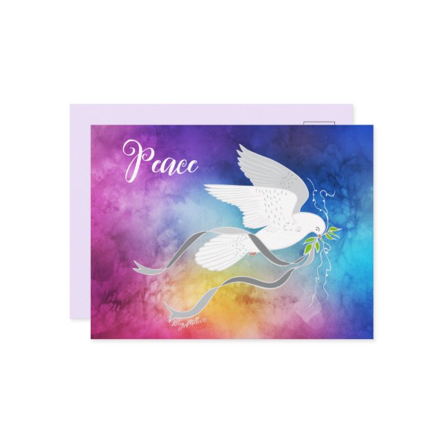 White Dove Postcard (Front/Back In Situ)