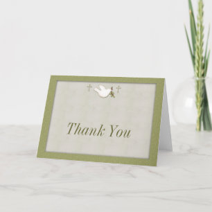 White Dove Religious You Thank Thank You Card