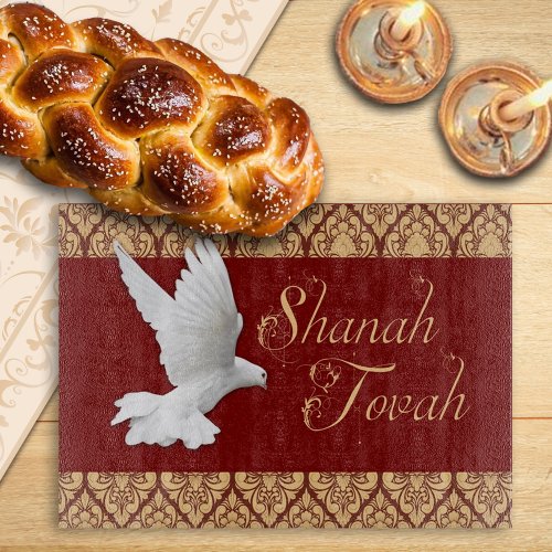 White Dove Rosh Hashanah New Year Challah Board