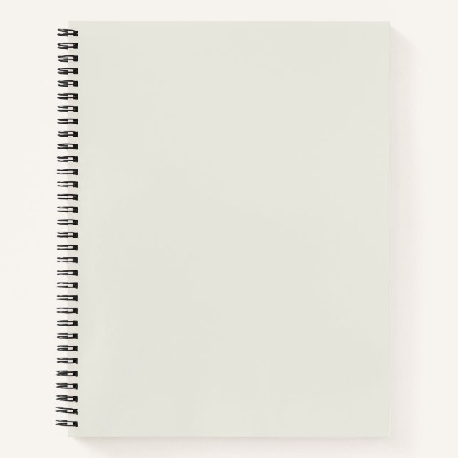 White Dove Solid Color Notebook (Front)
