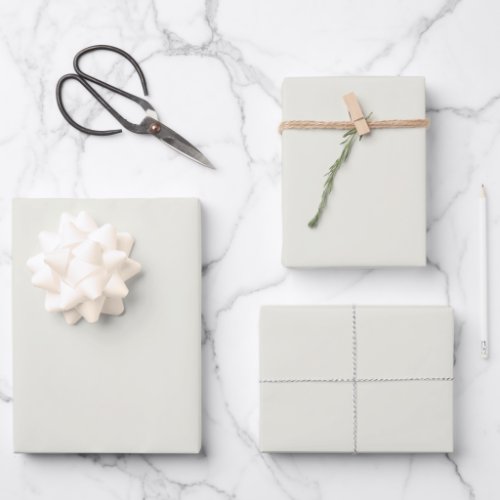 White Dove Solid Color Wrapping Paper Sheets