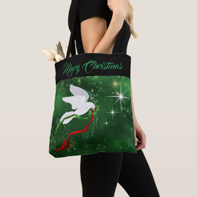 White Dove Tote Bag (Close Up)
