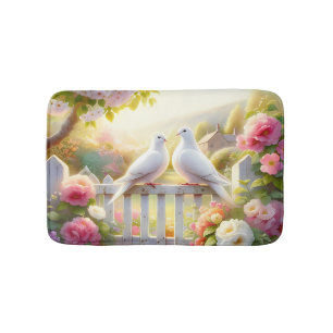 White Doves Cottage Garden Bath Mat