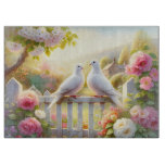 White Doves Cottage Garden Cutting Board