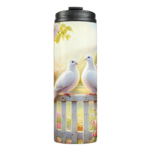 White Doves Cottage Garden Thermal Tumbler