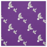 White Doves Fabric