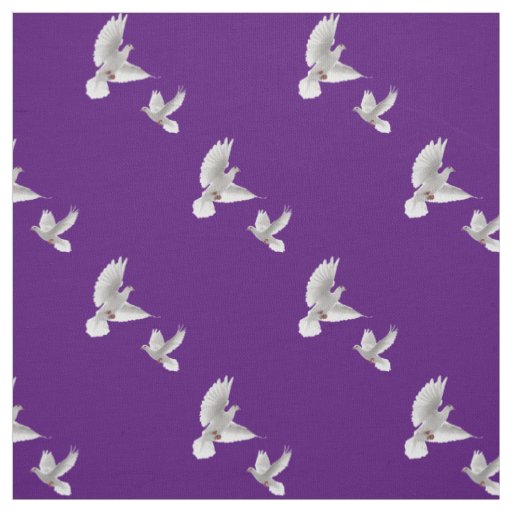 White Doves Fabric