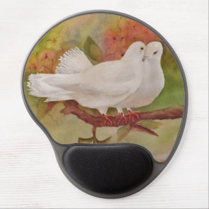 White Doves Gel Mouse Pad