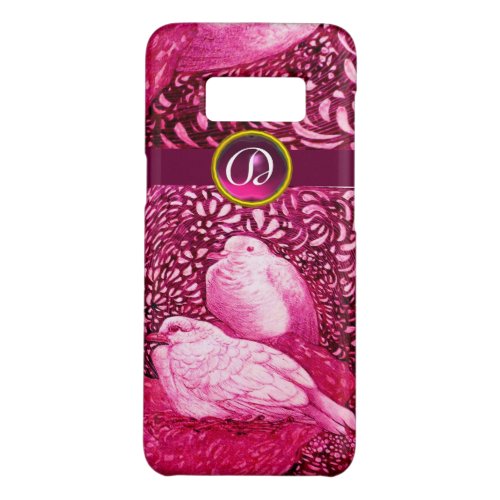 WHITE DOVES IN PINK FUCHSIA MONOGRAM Case_Mate SAMSUNG GALAXY S8 CASE