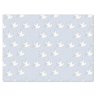 white doves on blue