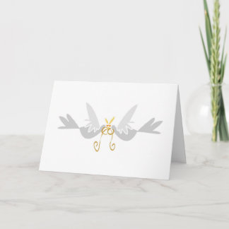 White Doves Thank You Card