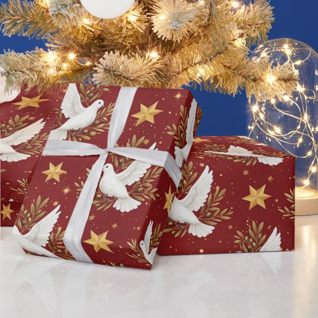 White Doves  Wrapping Paper (Holidays)