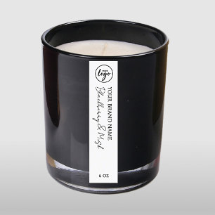 White Downloadable Candle Labels Invitation