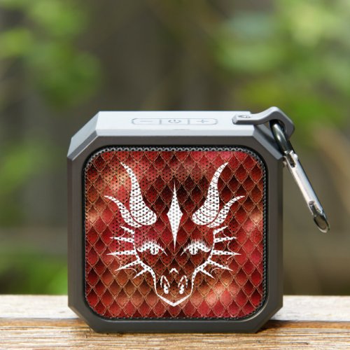 White Dragon and Red Dragon Scales design Bluetooth Speaker