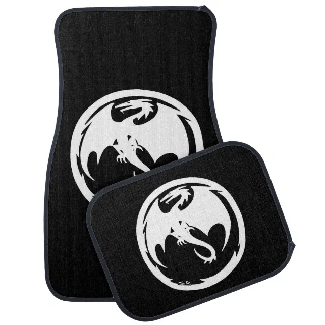 White Dragon car mats front and rear Zazzle