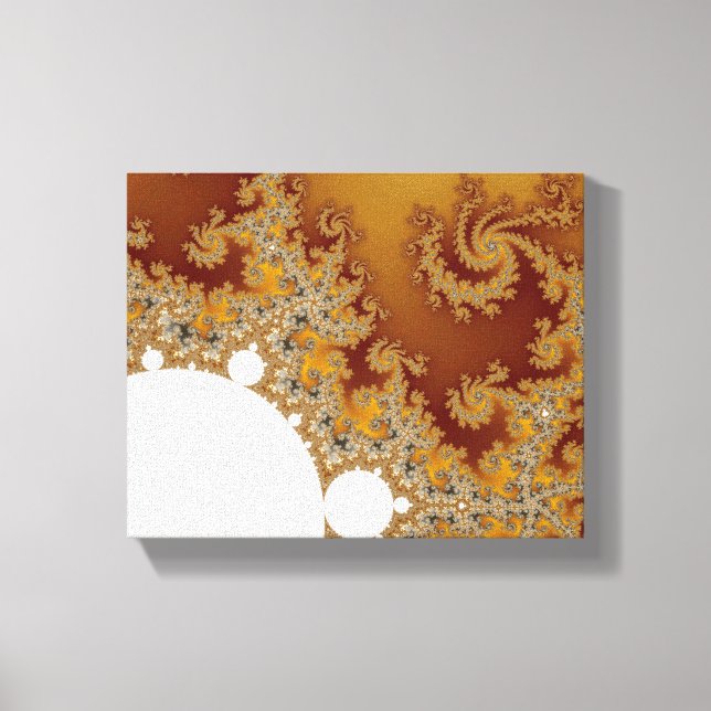 White Dragon - Fractal Art Canvas Print (Front)