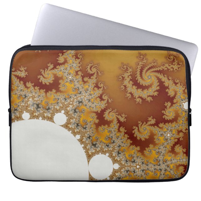 White Dragon - Fractal Art Laptop Sleeve (Front)
