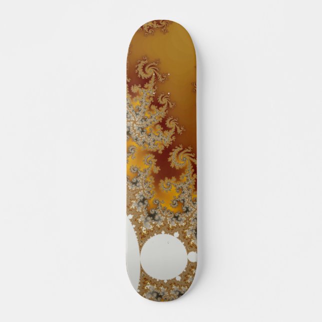 White Dragon - Fractal Art Skateboard Deck (Front)