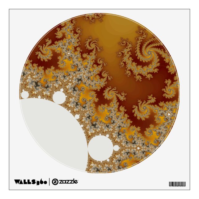 White Dragon - Fractal Art Wall Sticker (Front)