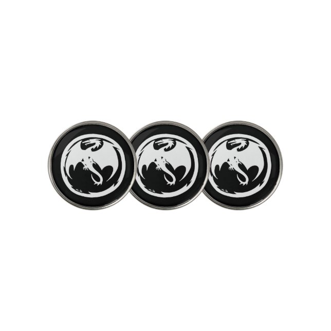 White Dragon golf ball markers (3 Up)