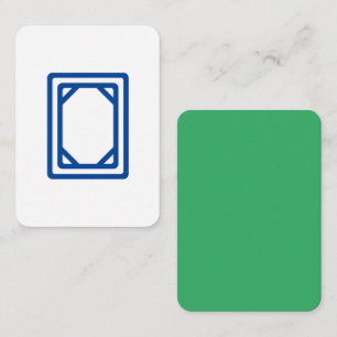 White Dragon Mahjong Tile w/ Jade Green Back Note Card