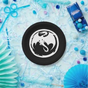White Dragon paper plates