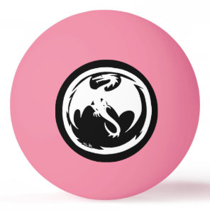 White Dragon pink orange glo 1 star ping pong ball