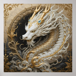 White dragon poster