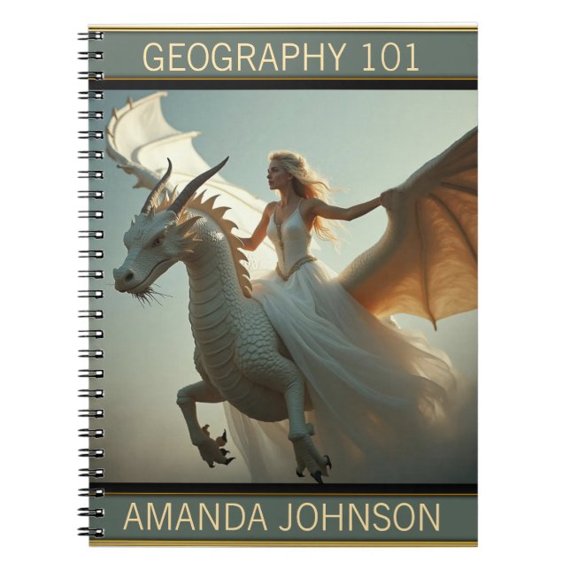 White Dragon Rider Notebook (Front)