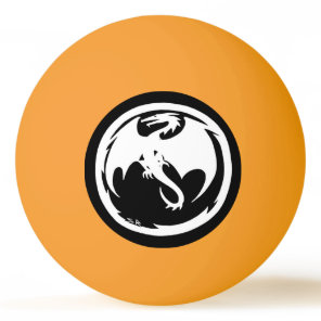 White Dragon yellow glow 1 star ping pong ball