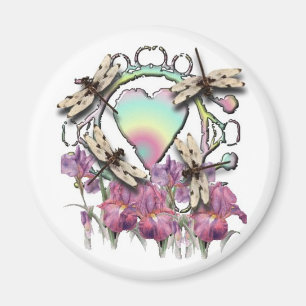 White Dragonflies Magnet