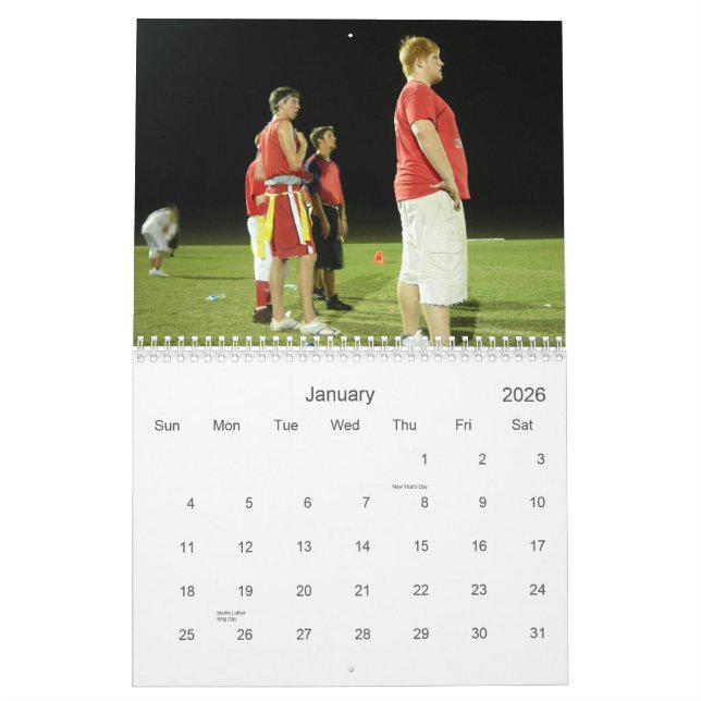 White Dragons - Customized Calendar (Jan 2026)