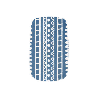 White Drawn Aztec Pattern Minx Nail Wraps
