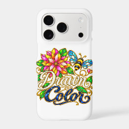 White Drawn to Color iPhone 17 Pro Case