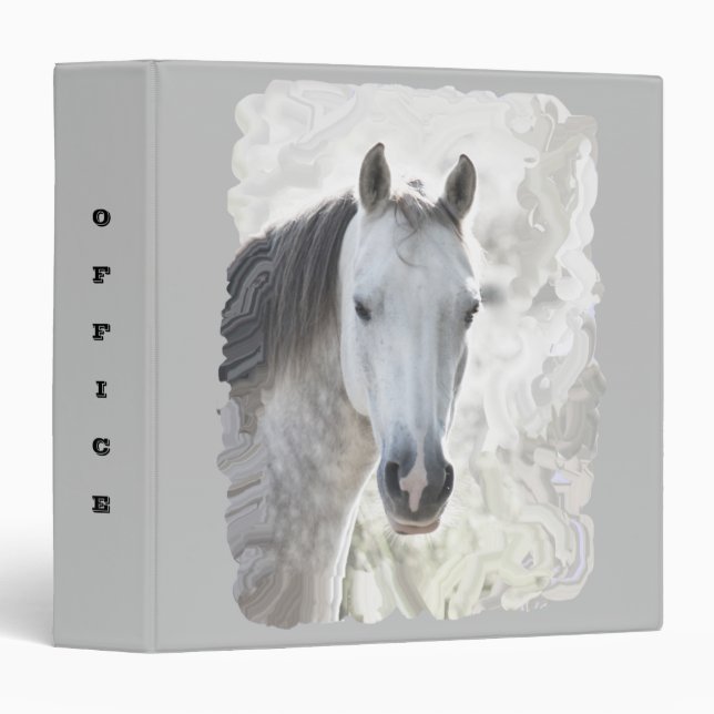 White dream horse 3 ring binder (Front/Spine)