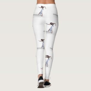 White Dress Dancer Thunder_Cove Leggings