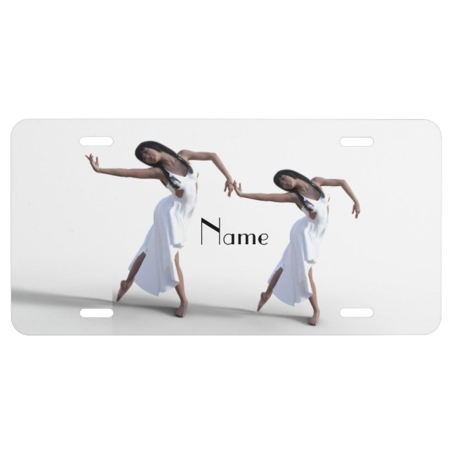 White Dress Dancer Thunder_Cove    License Plate (Front)
