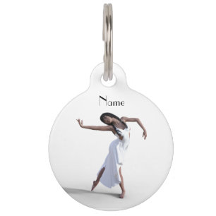 White Dress Dancer Thunder_Cove Pet ID Tag