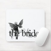 White Dress Fairy B&W Negative - The Bride Mouse Pad (With Mouse)