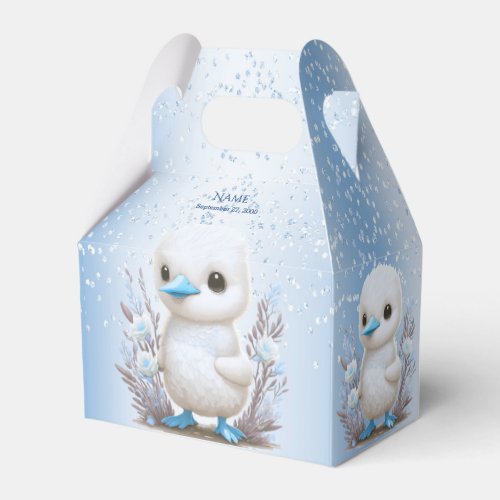 White Duck Blue Floral Favor Box