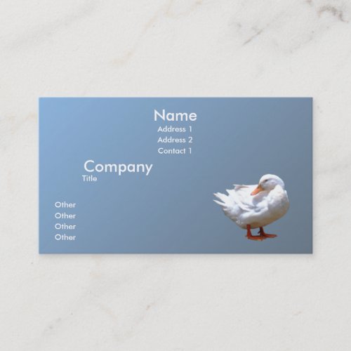 White Duck Business Cards