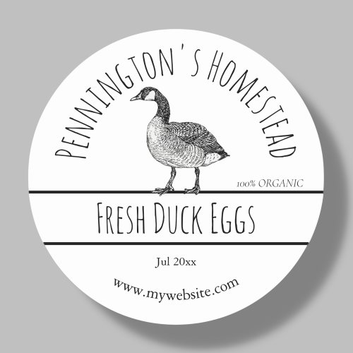 White  Duck Egg Labels