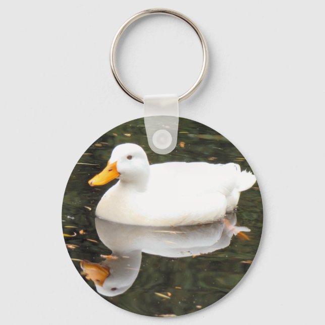 White Duck Keyschains Keychain (Front)