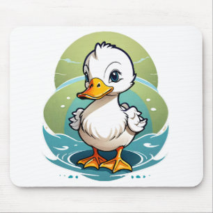 white-duck mouse pad