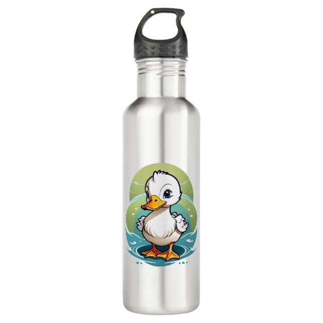 white-duck stainless steel water bottle (Front)