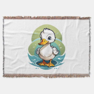 white-duck throw blanket