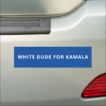 White dude for Kamala funny simple text blue Car Magnet<br><div class="desc">White dude for kamala funny simple custom text blue Car Magnet.
Fully customizable white text on blue editable color background so you can personalize it and make it unique.
Simple minimalist modern design.</div>